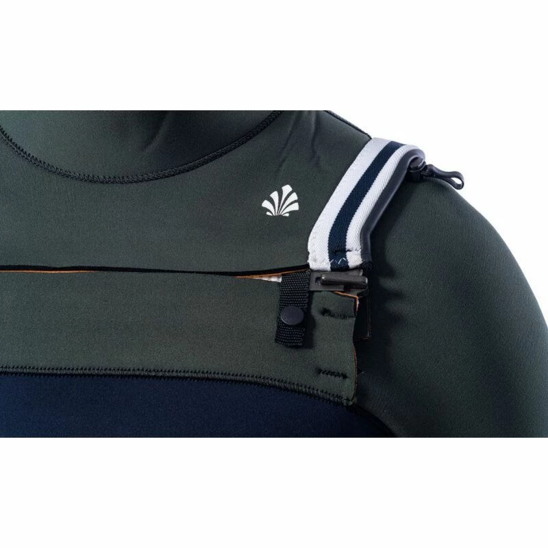 Combinaison Surf Homme Saint Jacques Wetsuits Clovis Yamamoto FrontZip Kaki 4/3mm 2023 – Image 8