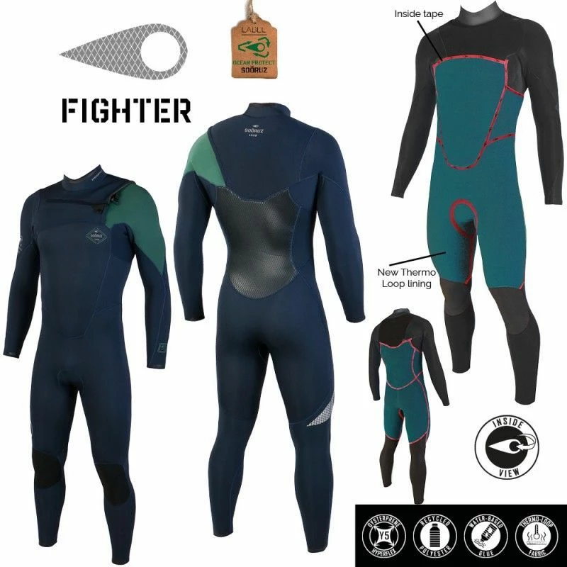 Combinaison Surf Homme Soorüz FrontZip Fighter Bleu 4/3mm 2023 – Image 5