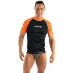 Lycra MC Seac T-sun Homme Noir/Orange