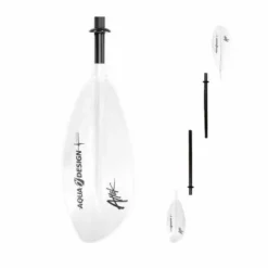 Pagaie Kayak Aquadesign Aluminium 4 Parties Attack 220cm Blanc