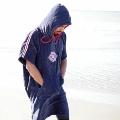 Poncho Surf Adulte Saint Jacques Wetsuits Duo Blue Line