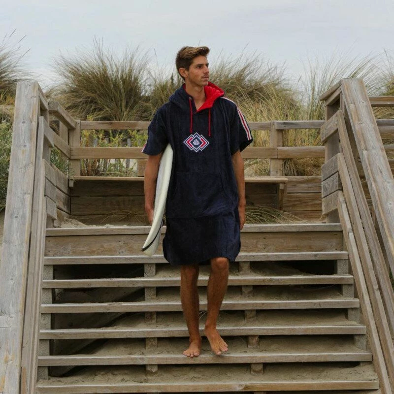 Poncho Surf Adulte Saint Jacques Wetsuits Kaki-Bleu – Image 3