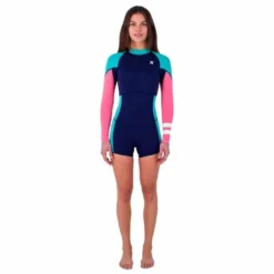Shorty Femme Manche Longue Hurley Advant Bleu 2mm 2023