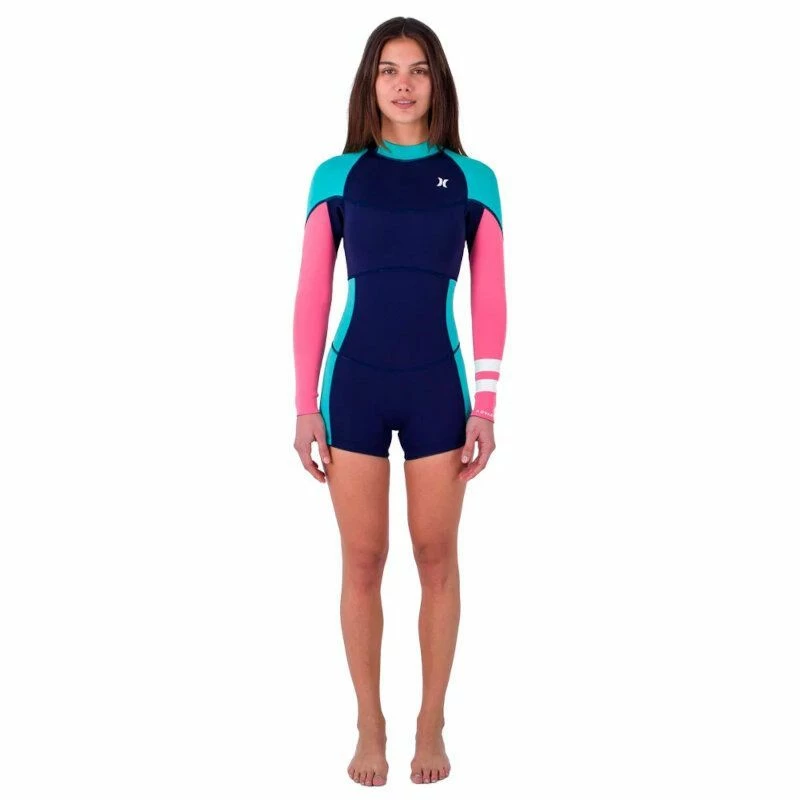 Shorty Femme Manche Longue Hurley Advant Bleu 2mm 2023